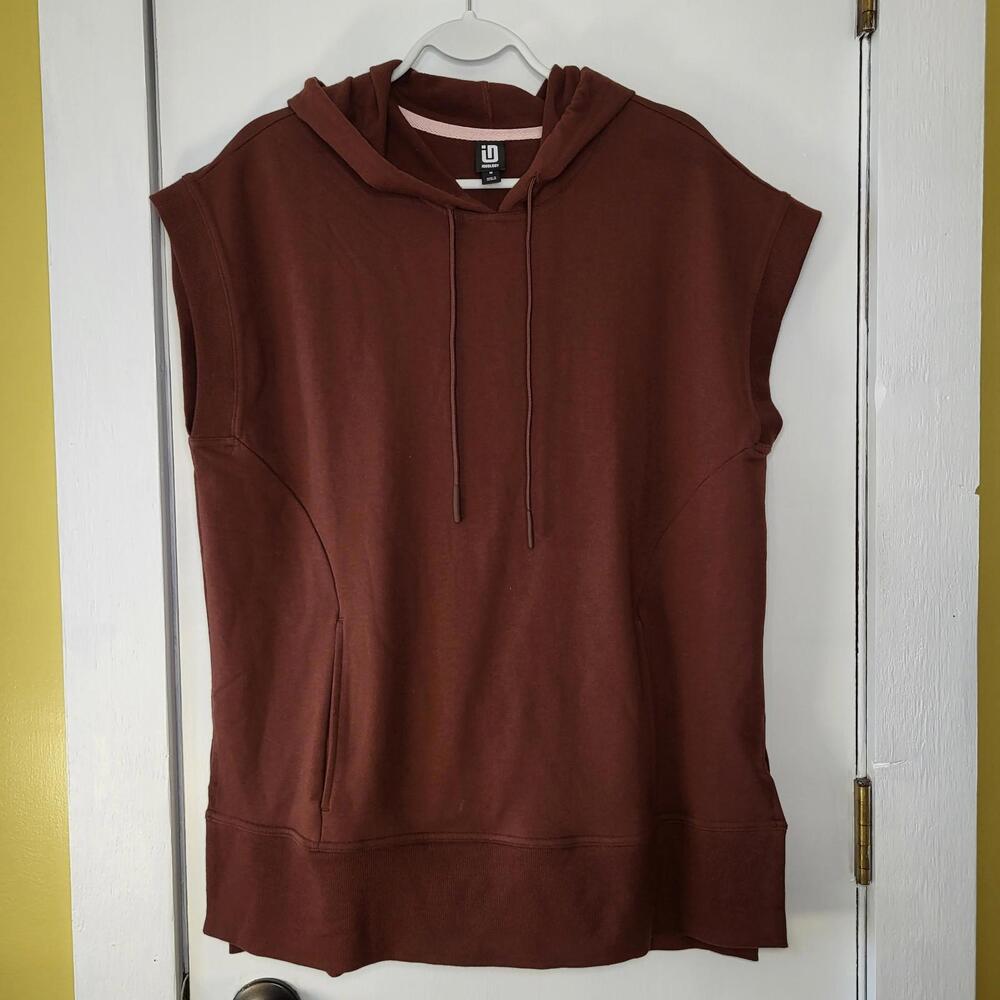 Ideology Men's M HOODIE SWEATSHIRT tank chocolate brown sleeveless pullover